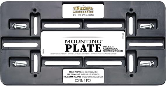 Cruiser Accessories 79150 Mounting Plate, Black, 1 Mount