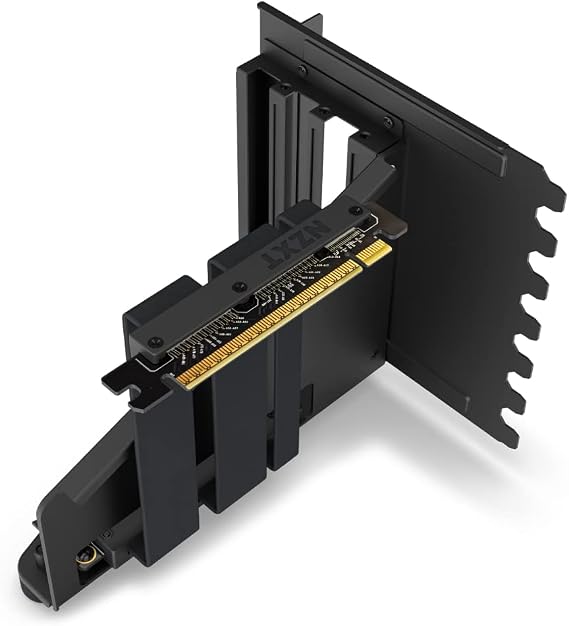 NZXT Dikey GPU Montaj Kiti - AB-RH175-B1-175 mm PCIe 4.0x16 Yükseltici Kablosu - GPU Tutucu - Sağlam Çelik Tutucu - Sadece H5, H7 ve H9 Serisi Gövdelerle Uyumlu - Siyah