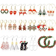46 Pairs Gold Hoop Earrings Set for Women, Fashion Hypoallergenic Chunky Twisted Pearl Stud Earrings Multipack, Small Big Hoops Earring Packs Trendy for Christmas Birthday Party Jewelry Gift