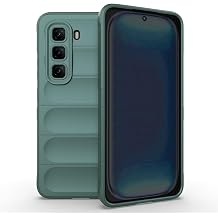 İnfinix Hot 50 Pro 4G ile Uyumlu Kılıf Kamera Korumalı Kabartmalı Yumuşak Silikon Kapak İçi Kadife - Yeşil