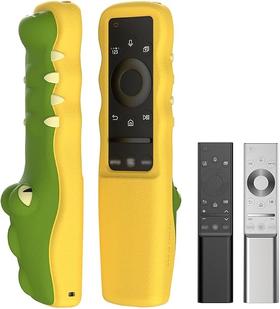 for Samsung TM2280E Silicone Protective Cover Compatible with Samsung Smart TV TM2180E, TM1990C, TM2140A Remote case,Shockproof Anti Lost Washable Protective Case with Lanyard(Crocodile)