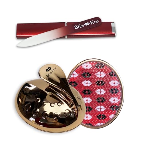 Bliss Kiss Callus Remover for Feet & Crystal Nail File with Case
