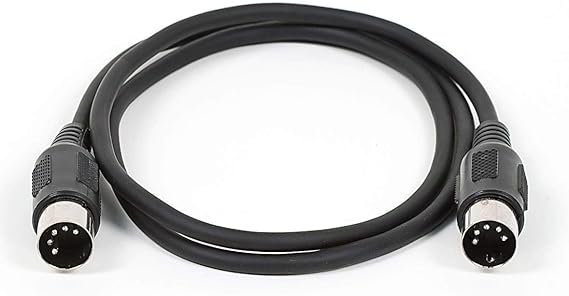 Monoprice 108532 MIDI Cable - 3 Feet - Black With Keyed 5-pin DIN Connector, Molded Connector Shells