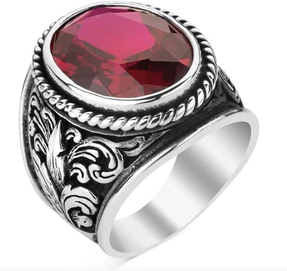 Ruby Stone Ring,Silver 925k Mens Ring,Handmade Ring,Ruby Stone,Jewelry Gift For Him an Her