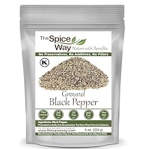 The Spice Way Ground Black Pepper - 8 oz Fine Ground Pepper - Black Pepper Powder used for Steak, Eggs, Chicken and More - Black Pepper Ground for Cooking- Fine Ground Black Pepper Pantry Staple
