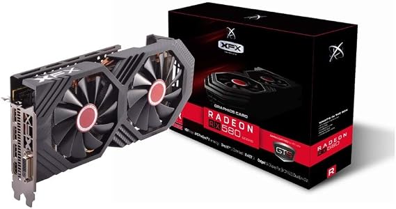 XFX Radeon RX 580 GTS  Edition 1386MHz OC+ 8GB GDDR5 VR Ready Dual BIOS 3xDP HDMI DVI AMD Graphics Card (RX-580P8DFDA)