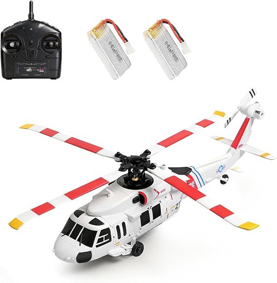 WL K270 UH-60L RC Helicopter, 4CH 4-Rotor Brushless Flybarless Military Helicopte Model with Altitude Hold, Optical Flow & One-Key Takeoff, Beginner-Friendly RC Aircraft for Adults (RTF)
