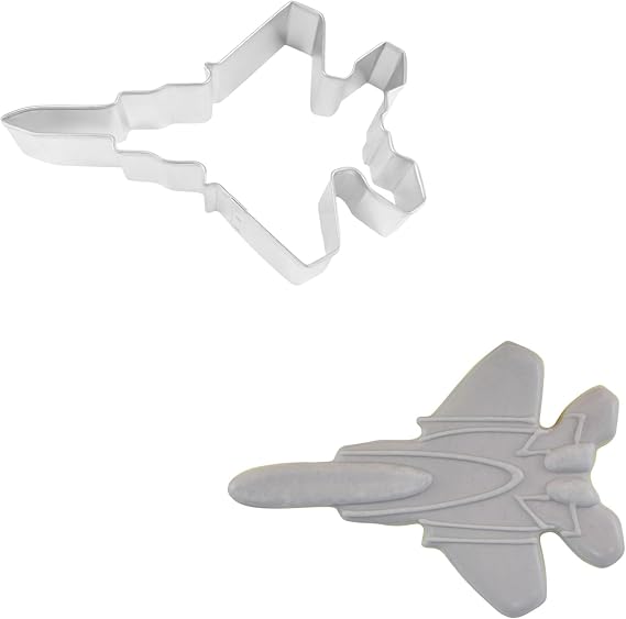 R&M Fighter Jet 4.75" Stainless Steel Cookie Cutter