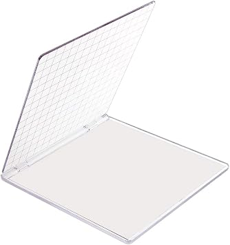 PH PandaHall Acrylic Stamp Block 5.9x6.1" Perfect Positioning Stamping Clear Stamps Scrapbook Craft Stamping Tool with Grid Lines for Mother's Day Card Making Scrapbooking Journaling and Paper Crafts