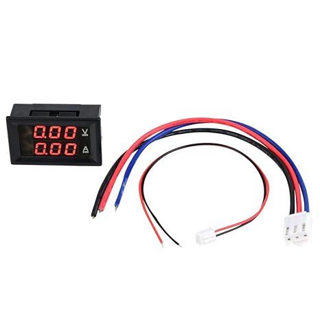 Digital Voltmeter Ammeter 3 Digit DC 0-100V 50A/100A Voltmeter Ammeter Gauge LED Panel Red Blue(1)