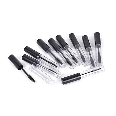 10 Pack Empty Mascara Tubes with Wands Eyelashes Tube Castor Oil Applicators Mascara Brushes and Bottle 10ml Refillable Cosmetic Containers
