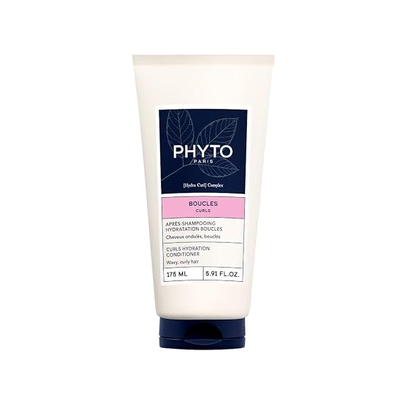 PHYTO Curls Hydration Conditioner for Wavy & Curly Hair (Type 2A3A) | Silicone-Free, Sulfate-Free | Detangles & Softens Curls | Made in France