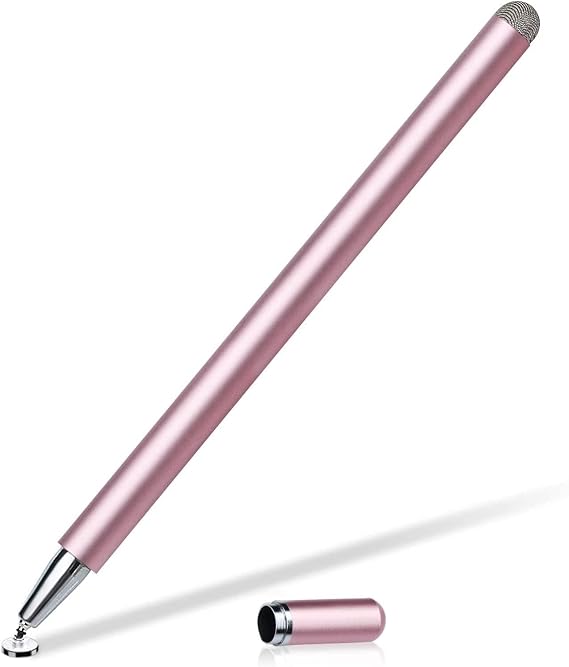 Pink Stylus Touch Screen Pen Fiber Tip Compatible with TCL NxtPaper 11/Tab 11, Aluminum Lightweight
