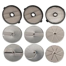 Sammic 1010472 Restaurant Heavy Duty 9 Disc Package for Vegetable Processor, Includes Slicing, Shredding, Dicing, and Julienne Discs, Quick Cleaner Set, Storage Rack, 12-Piece Kit