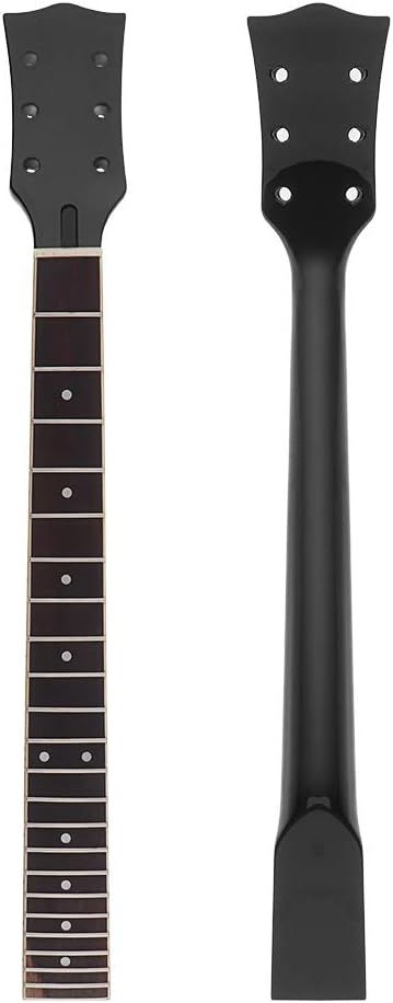 Alnicov Gitarrenhals für Gibson LP Gitarren Ersatzteil 22 Bünde Black Gloss 2