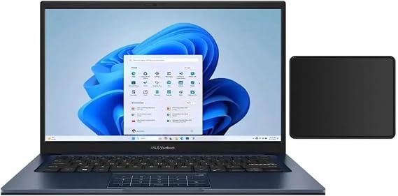ASUS Vivobook 14" FHD Laptop |Intel Core i5-1334U| Intel UHD Graphics |Webcam |Bluetooth|Blue| 12GB RAM | 256GB SSD |Windows 11 Home |Bundle with Mouse Pad