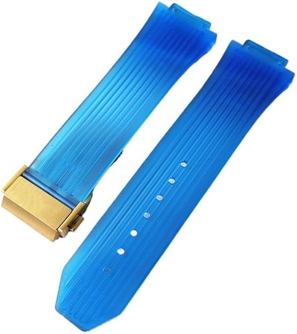 Rubber Watch Band For HUBLOT Big Bang Men's Watch Strap Transparent White braecelet