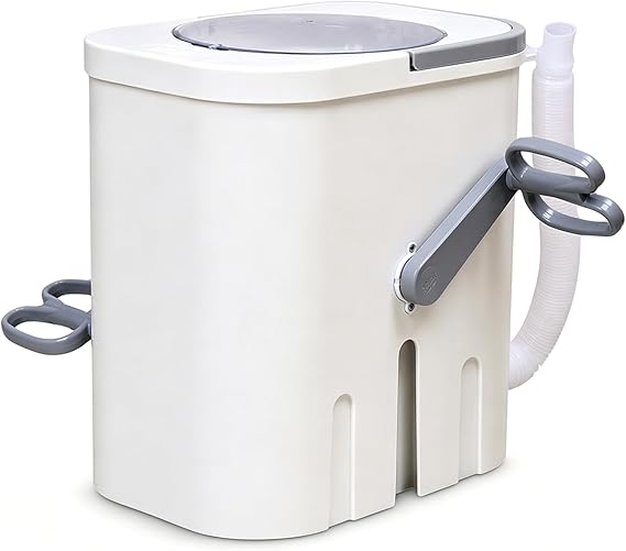 Manual Clothes Washer, Non electric Portable Rotary Washing Machine, Compact Hand Crank Rotary Washer for Dormitory Small Apartment