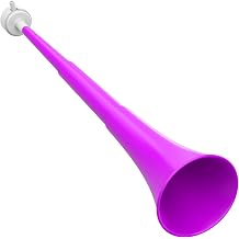 Collapsible Stadium Horn 24 inch Vuvuzelas Soccer Horn Blow Horn Trumpet Noise Maker Loud Sound for All Kinds of Sporting Events, Birthday Parties, Football Games, Celebrations Deep Purple