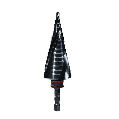 Drill Bit for Metal 1PC, 4-32mm M35 Spiral Flute Unibit Step Drill Bit, 15 Steps Cone Drill, AlTiN Coated, for Metal