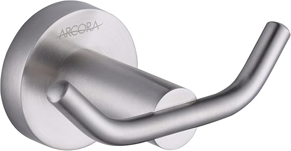 ARCORA Brushed Nickel Towel Hooks, SUS 304 Stainless Steel Bath Robe Hooks