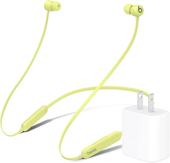 Beats Flex in Yuzu with Apple 20W USB-C Power Adapter