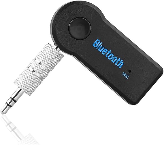 Senkiila Araba için Bluetooth AUX Adaptörü, AUX 3.5mm ile Kablosuz Ses Alıcısı Taşınabilir Eller Serbest Araç Kitleri