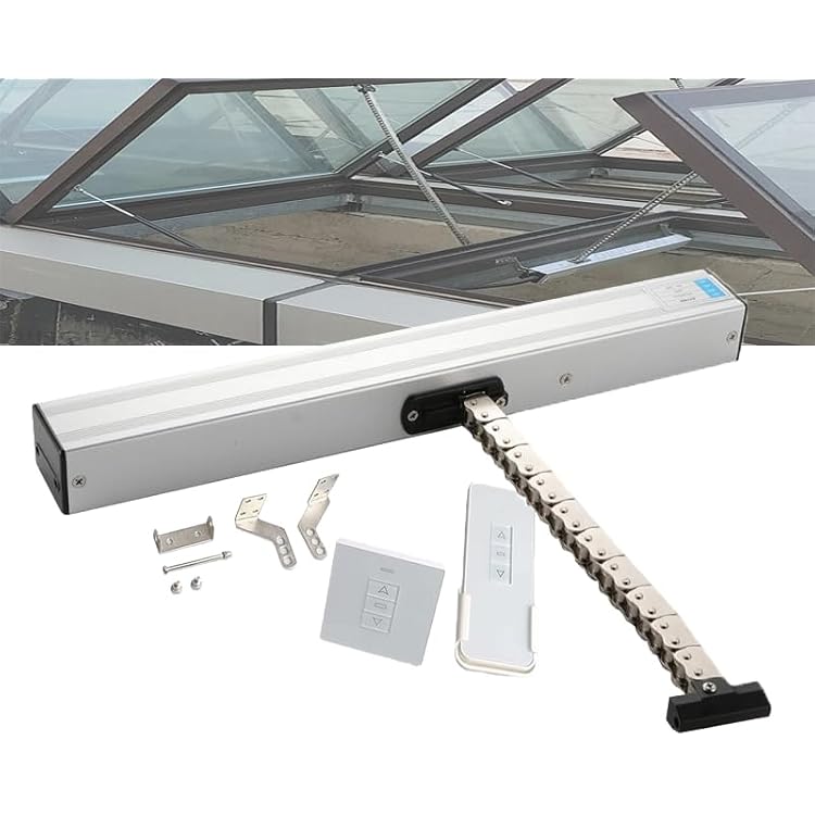 Electric Window Opener Actuator,Chain Window Opener Actuator, with Remote Control  Switch, for Skylight Window Greenhouse 500mm