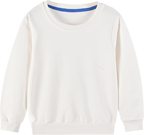 Baby Boy Girl Cotton Solid Sweatershirt Thin Pullover Tops Casual Crewneck Long Sleeve Shirt 1-6T