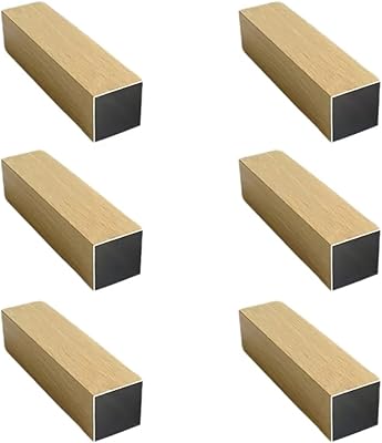 Wood Grain Aluminum Square Tubing 6Pcs 100mm x 100mm x 2550mm Long Wall Thickness 1.2mm, 6 Pack 4 inch 4 Aluminum Square Tube Wood Pattern 4 x 4 x 0.05 x 100.39 inch Appr