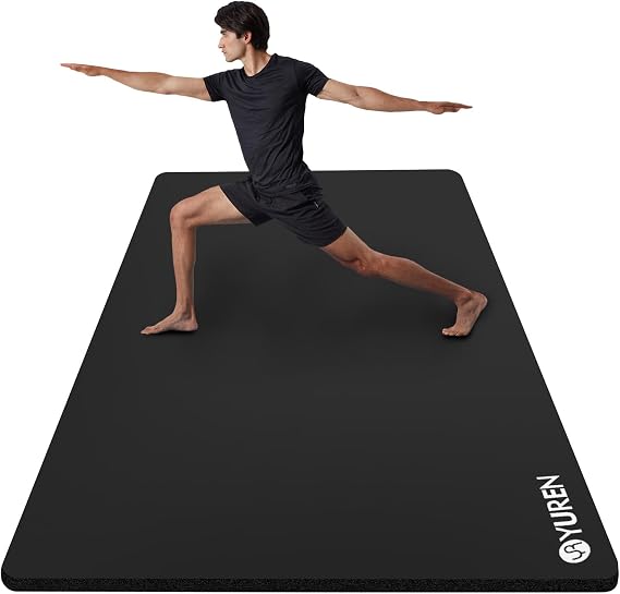 Large Yoga Mat 15mm/10mm Thick NBR 78"x35" Wide Exercise Mats