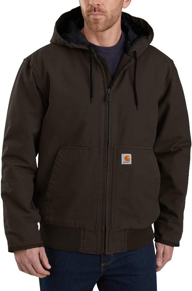 Carhartt Mens Loose-Fit Washed Duck Insulated Active Jacket