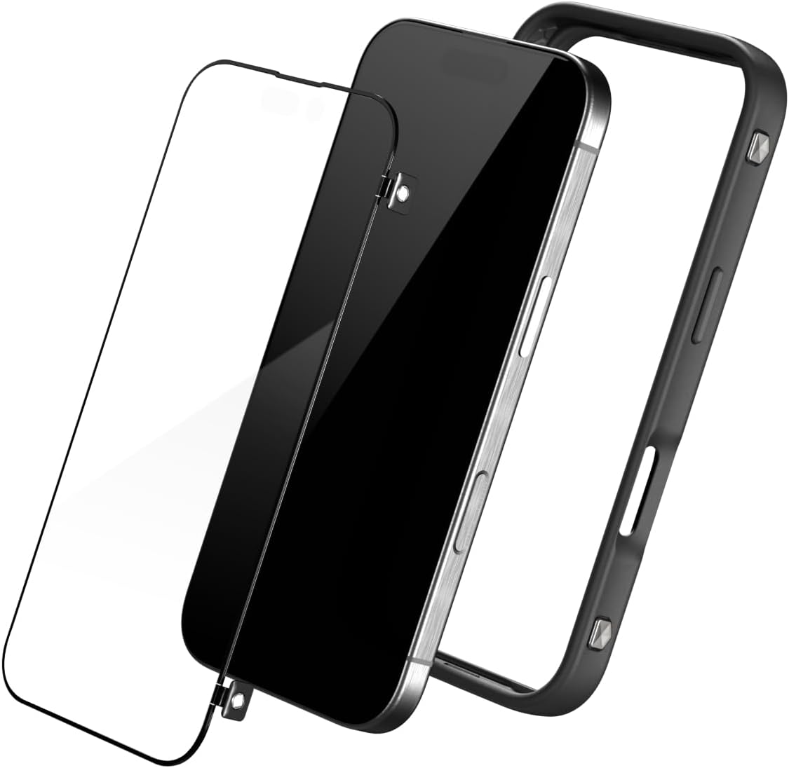 RHINOSHIELD RhinoBuff FPS Precision Control Kit for iPhone 16 Pro | Gaming Controller Bumper Case Matte Anti-Glare Screen Protector Film Sensor Button for PUBG Optimum Breathable Heat Discharge -