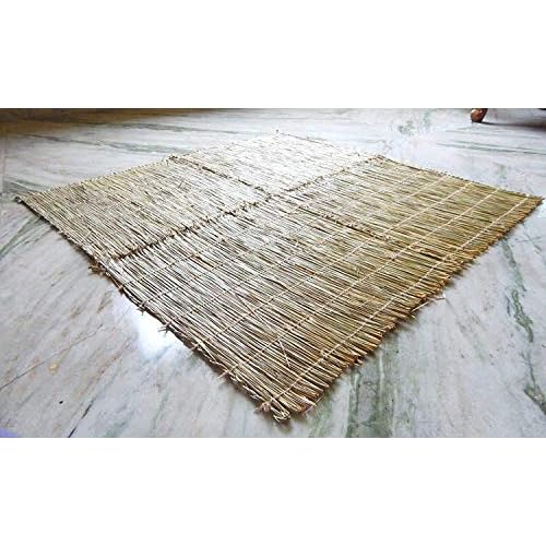 XUETZALCOATL Real Raw Kusha Dharba Aasan Big Size or Meditation Mat for Yoga as Well as Ritual 32inch x 26inch in Raw Form for Pooja No Other Grass