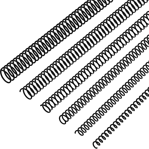 Leinuosen 120 Pack Plastic Spiral Binding Coils Kit Spirals Multi Size Coils for Binding Binder Combs Spines14 516 38 12 58 34 Inch,Black
