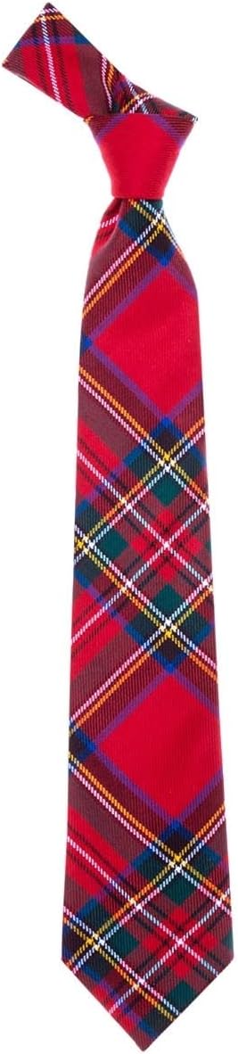 Lochcarron Tartan Tie 100% Wool 56" Long, Stewart Royal, One Size