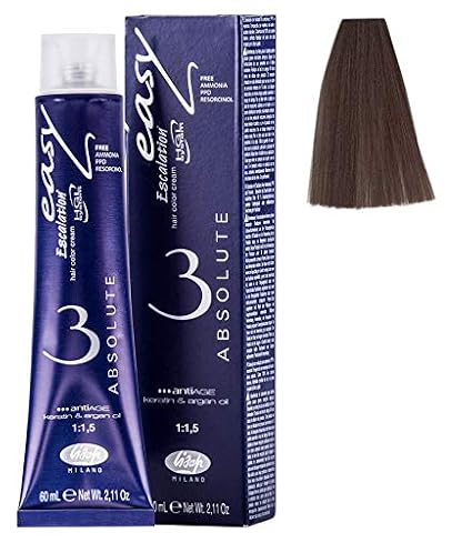 Lisap Easy Absolute 3 Hair Color Cream, 60 ml./2 fl.oz. (8/72 - Light Blonde Cool Beige)