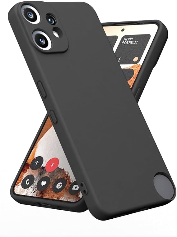 Liquid Silicone Case for Nothing CMF Phone 2 Pro, Protective Cover [Anti-scratch, Anti-fingerprint, Anti-shock], Soft and Slim Bumper Cover Shell. Black