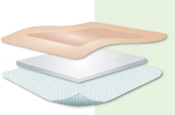 Foam Silicone Square Dressing Without Border 5cm x 5cm Pack of 5 | Sterile Silicone Foam Wound Dressing | Non-Bordered Absorbent Wound Care Dressing