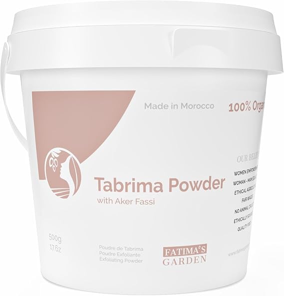 Fatima's Garden Moroccan Hammam Exfoliant - Tebrima/Soqla with Aker Fassi for Smooth, Radiant Skin - 500g