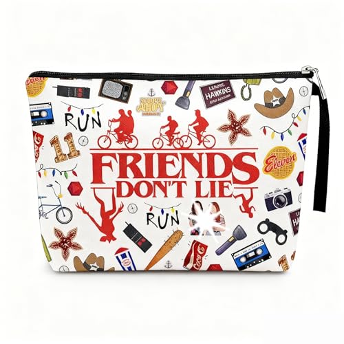 Friendship Makeup Bag - Friends Dont Lie, Friendship Gift for Women, Movie Night Party Favor Bags, Anniversary Graduation Gift, Purse Merch with Quirky Design