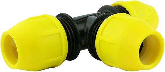 Underground IPS Yellow Poly Gas Pipe Tee (1)