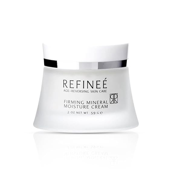 REFINEE Face Moisturizer Mineral Cream with Peptides and Rosehip (2oz), Firming Light Weight Anti-Aging Anti-Oxidant Vitamin-Filled Face Moisturizer for All Skin Types, Hydrates & Firms Skin