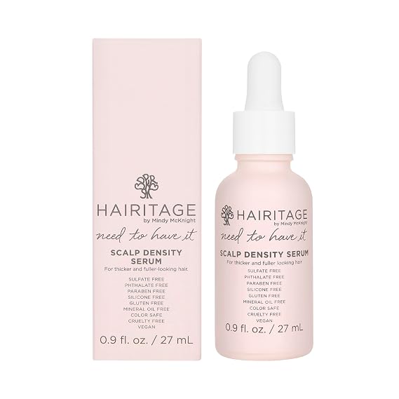 Hairitage Biotin + Rosemary Oil Scalp Density Hair Serum Oil - Edge Drops for Dry Damaged Hair - Promotes Healthy Hair Growth + Longer, Thicker Hair - Biotin + Rosemary Oil - Sulfate Free + Color Safe