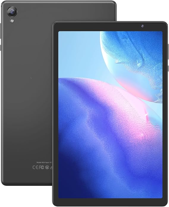 Tablet Android 10 inch, 32GB+1TB Expandable,HD IPS Screen | 6000mAh Battery, Dual Camera, WiFi 6, Type-C (Grey)