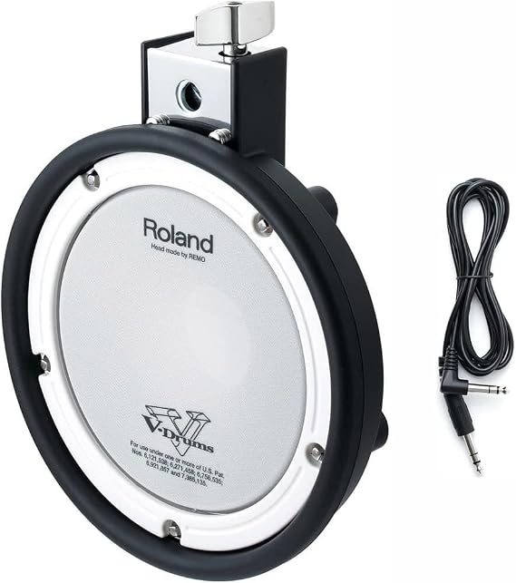 Roland PDX-6A 6 inch Single Zone V-Drum Pad and Silverline Audio 10ft Cable Drum Bundle
