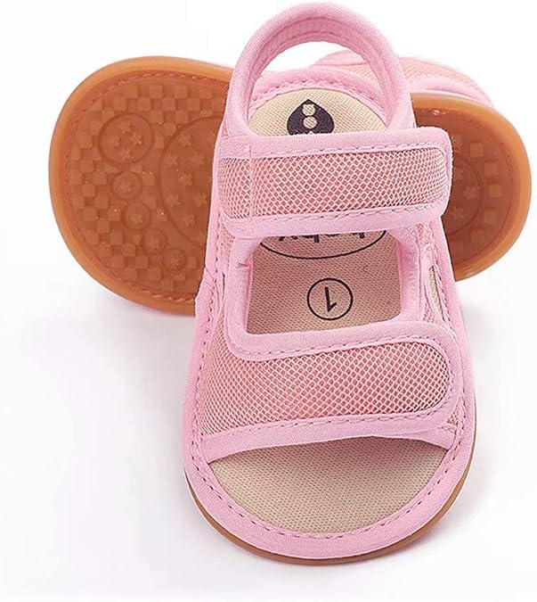 Baby Girls Boys Sandals Premium Breathable Anti-Slip Rubber Sole Infant Summer Outdoor Shoes Toddler First Walkers
