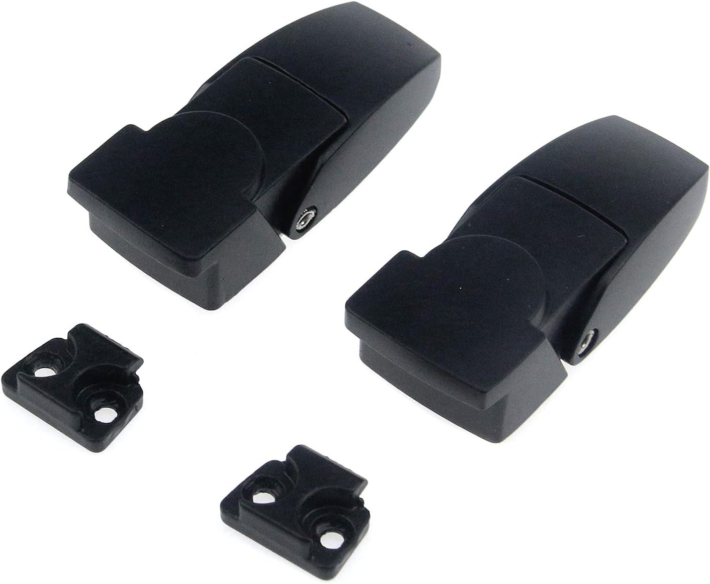 Antrader 2.5-Inch Spring Loaded Toggle Latch Clamps Lock, Black Concealed Draw Buckle Latches Hasp for Display Box, Tool Box, Cabinet Door Luggage, Set of 2