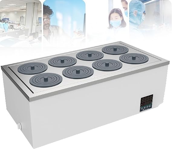 Digital Thermostatic Lab Water Bath, Electric Water Bath Heater, Scientific Heating Thermostatic Lab Water Bath, Stainless Steel Liner Laboratory Water Bath Supplies with Timing F