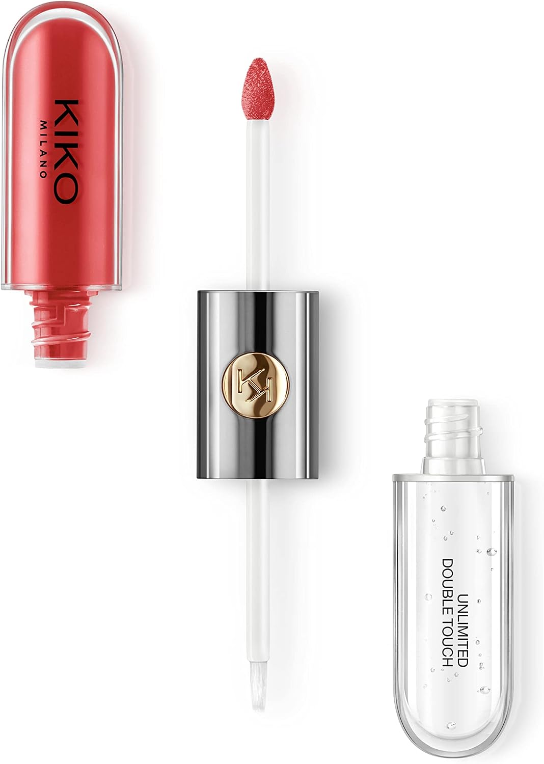 KIKO Milano Unlimited Double Touch 115 | Rossetto Liquido in 2 Step, Finish Luminoso, Tenuta Fino a 12 Ore, Base Colorata No Transfer